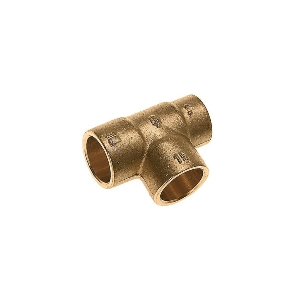 Soldeer-T-stuk Bonfix 3xcap. 22x15x22mm CuZn