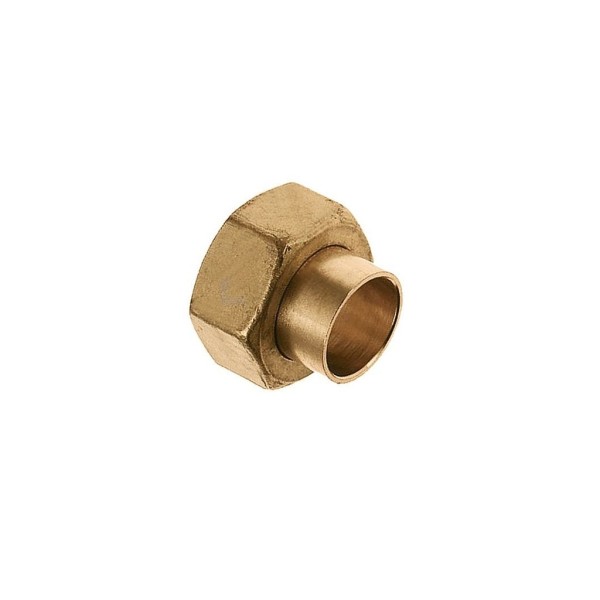 Soldeerkoppeling Bonfix cap.xbi. 15x1/2"BSP CuZn 2-dlg