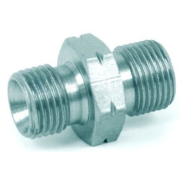 Dubbele nippel 8872-10-08 5/8BSPP-1/2BSPP staal elvz
