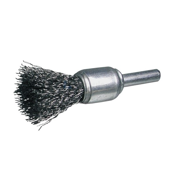 Stiftborstel gegolfd 25x6 drd 0,3 staal penseel