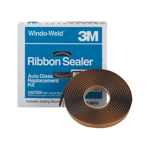 Kitstrip 3M 08611 8mmx4,5mtr zwart Butyl