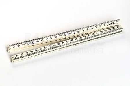 Duimstok Schuil 8624 1m wit ABS
