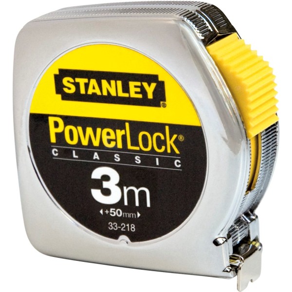 Rolbandmaat Stanley 1-33-218 3m-12,7mm ABS verchr Powerl kl2