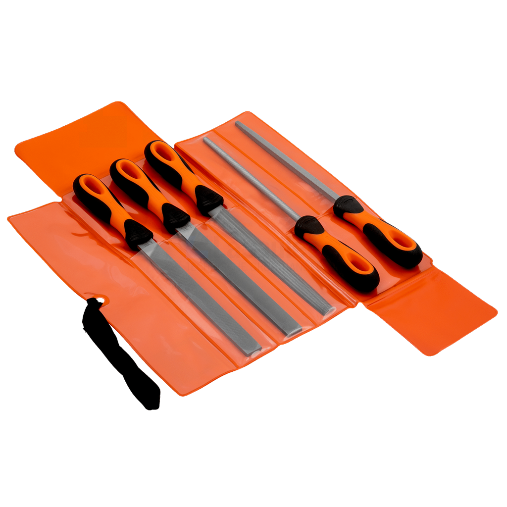 Vijlset Bahco 1-478-08-1-2 8"/200mm 5-delig basterd m hecht - Afbeelding 2