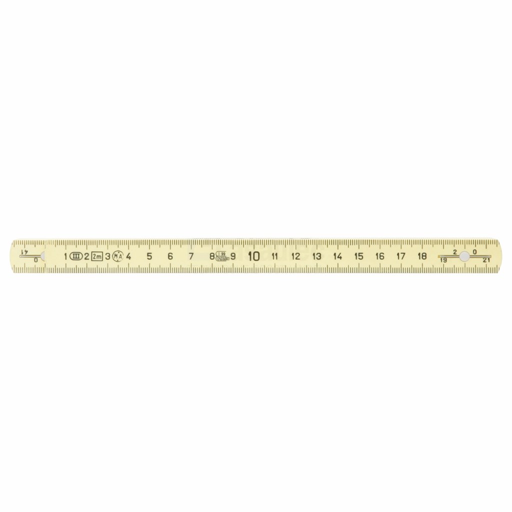 Duimstok KS-Tools 3000061 2m geel glasfiber 10-delen