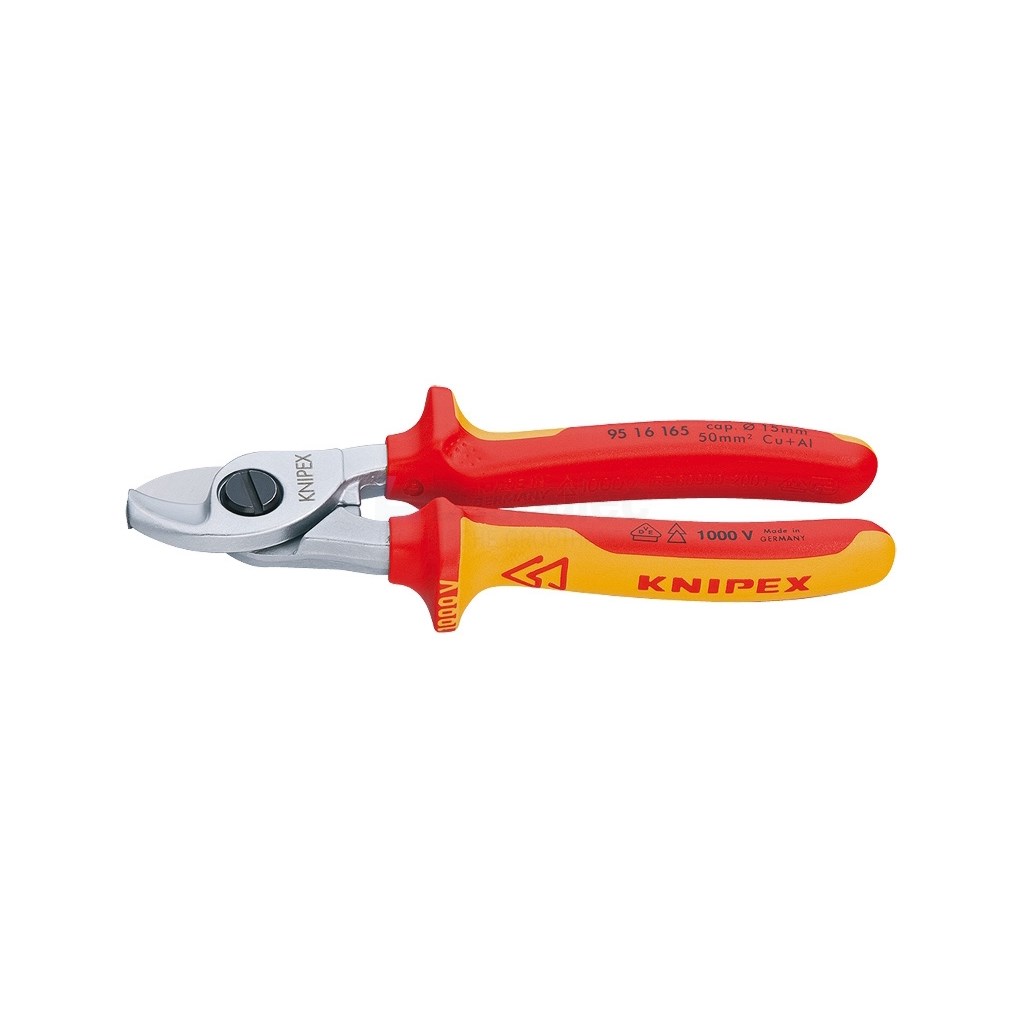 Kabelschaar Knipex 9516 165mm VDE verchroomd