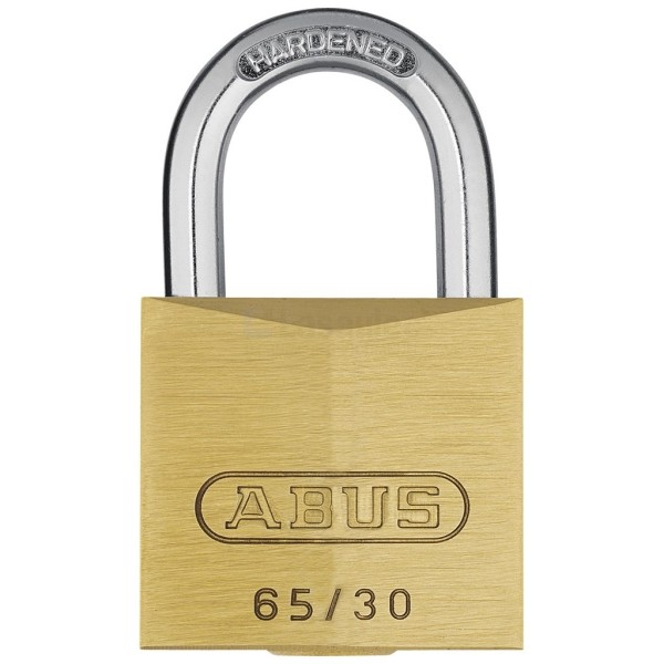 Hangslot Abus KA-305 65/30 CuZn gelijksluitend, vpe=12st