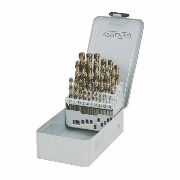 Borenset KS-Tools 3303613 1-13mm HSS-CO 25-delig 0,5mm oplop