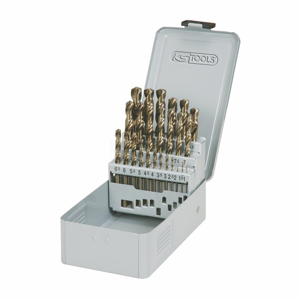Borenset KS-Tools 3303613 1-13mm HSS-CO 25-delig 0,5mm oplop