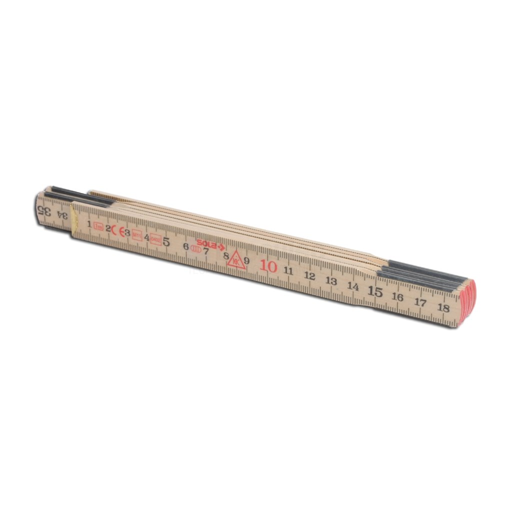Duimstok Sola H59-1-6 1m 6-delig hout