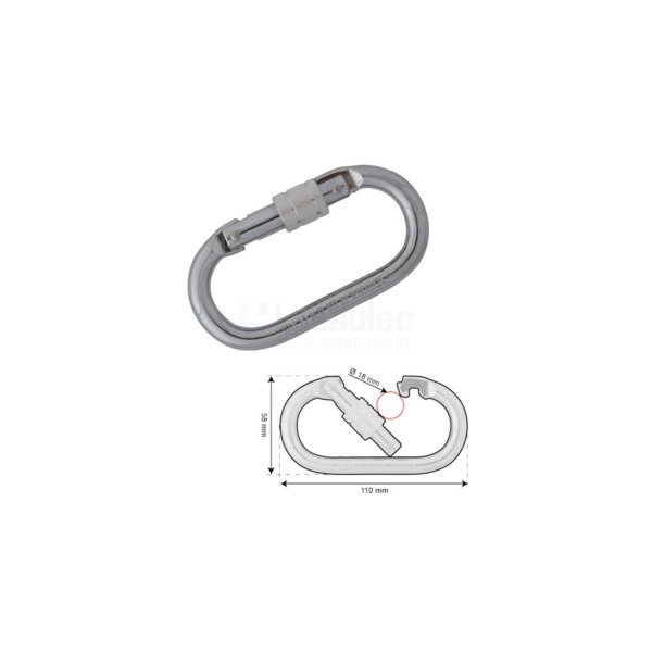 Musketonhaak Edge Annapurna EH3302230 18mm staal 25kN