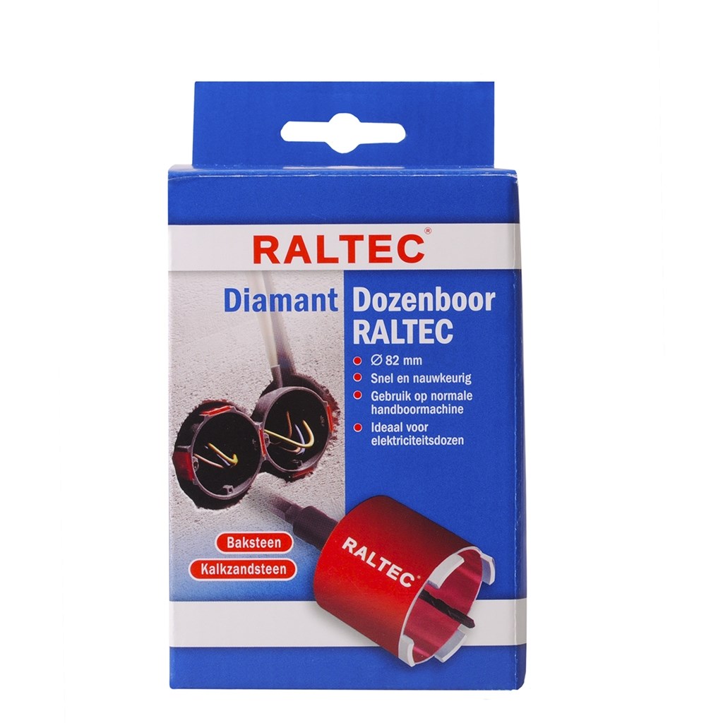 Dozenboor Raltec baksteen 82x60xM16 rood