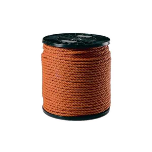 Touw 6mm oranje PP rol a220m