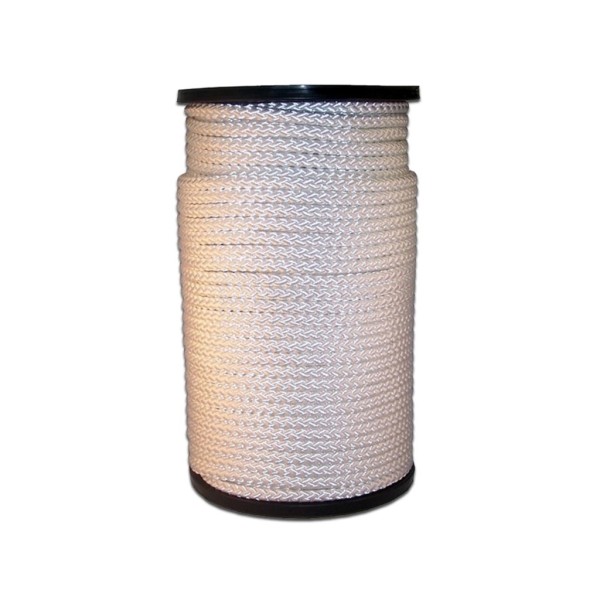 Touw 5mm wit nylon rol a100m