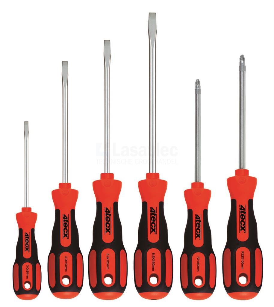 Schroevendraaierset 4Tecx 4x gleuf / 2x PZ