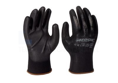 Handschoen 4Tecx maat 9 zwart pu 3 paar