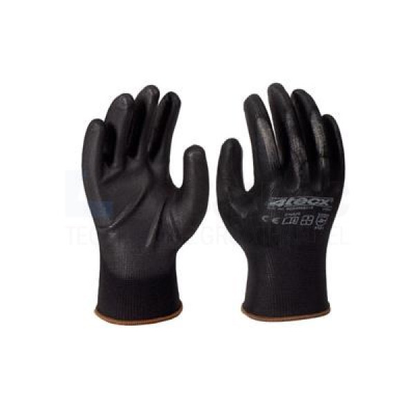 Handschoen 4Tecx maat 11 zwart pu 3 paar