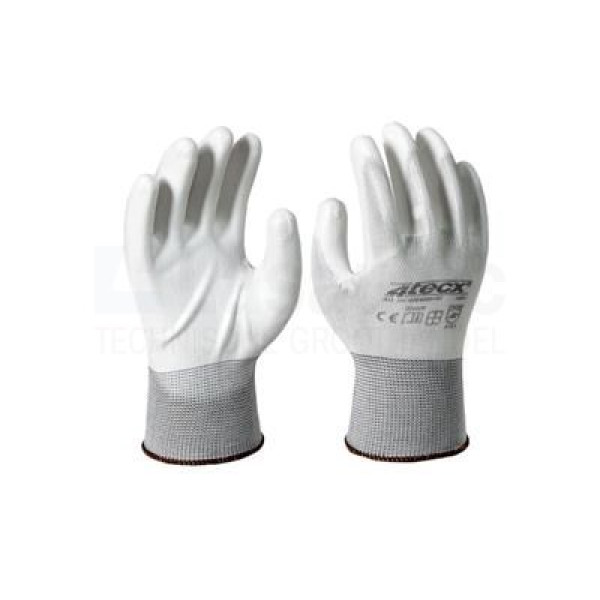 Handschoen 4Tecx maat 11 wit pu 3 paar